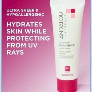 Andalou 1000 Roses Daily Shade Facial Lotion Sensitive Skin NIB